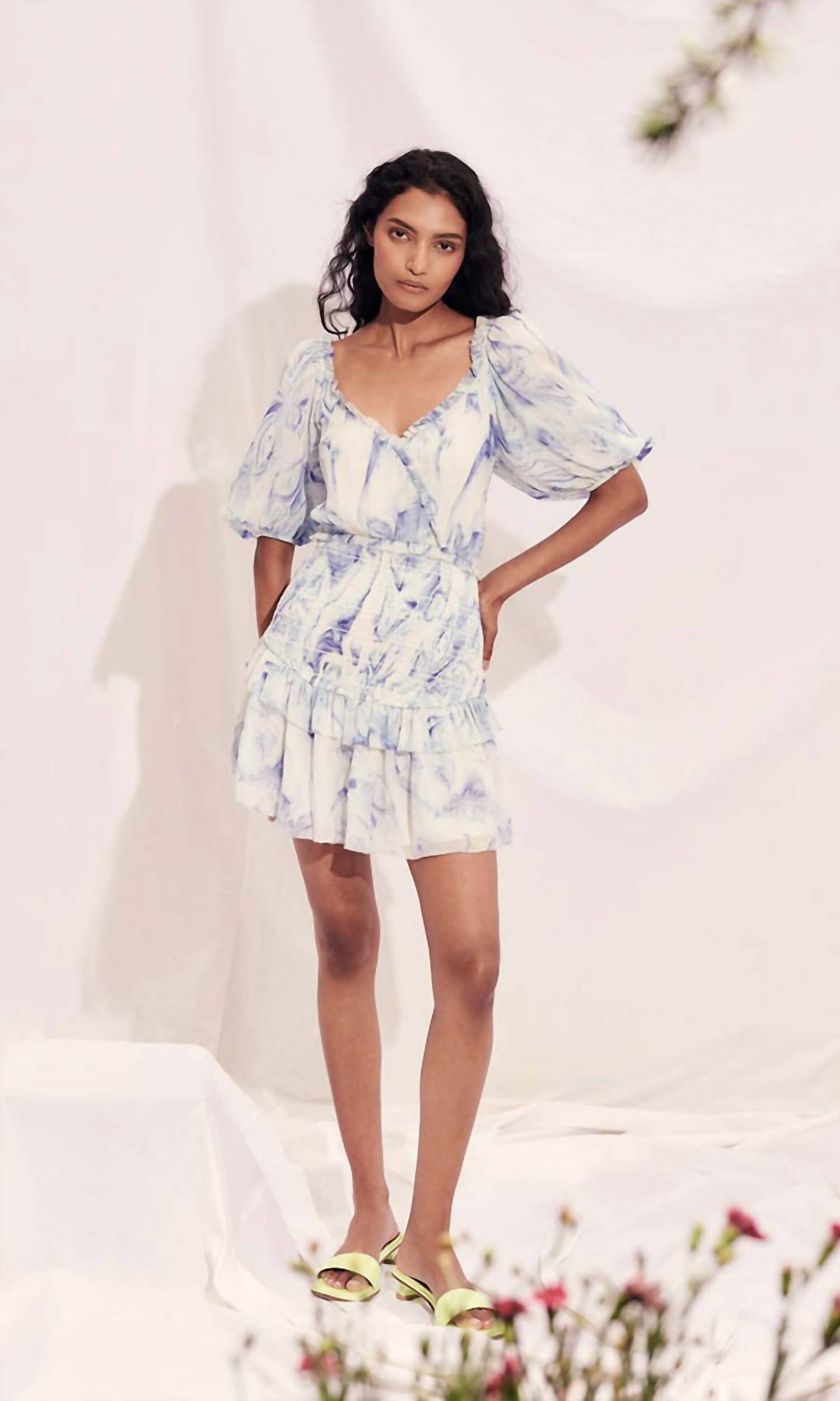 Saylor - Women's Violette Marble Mini Dress