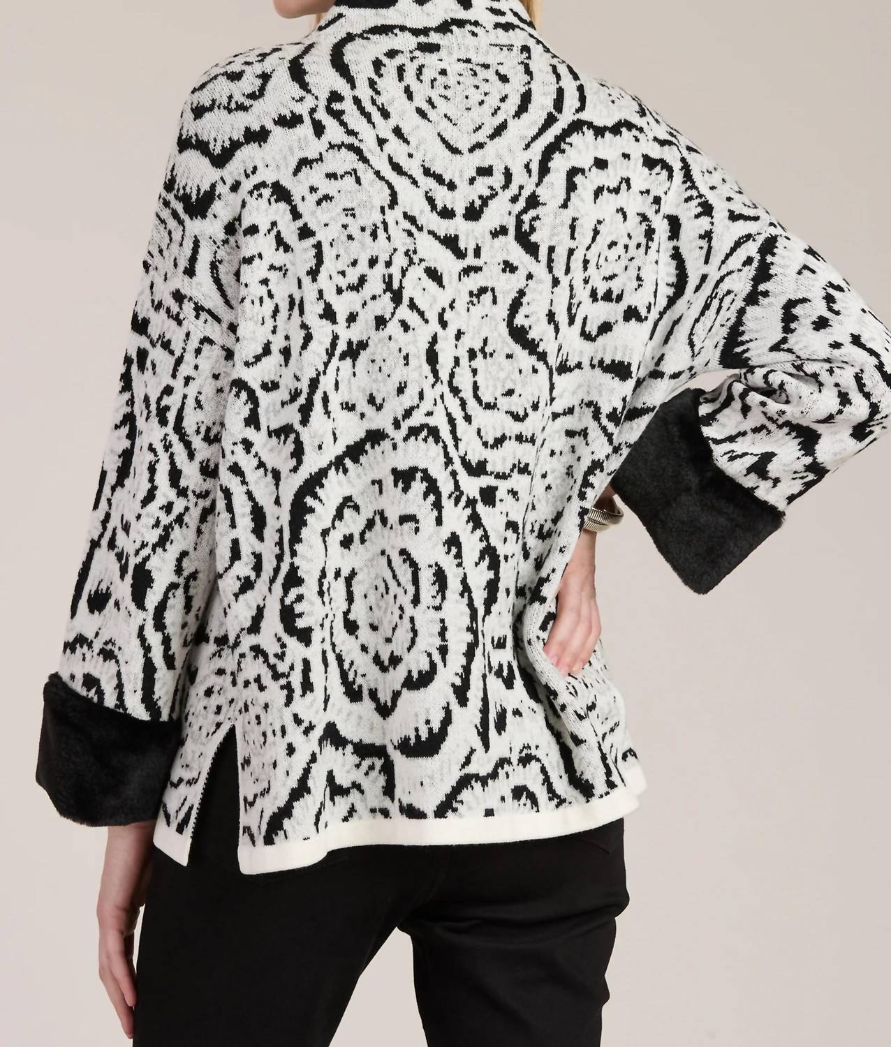 Tyler Boe - Frady Funnel Abstract Cape Sweater
