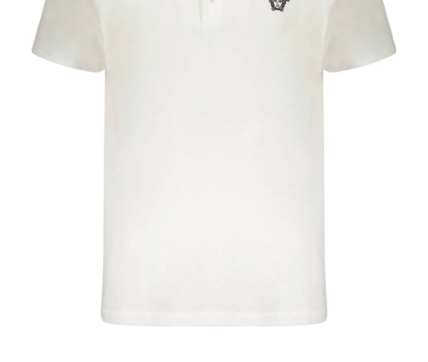Versace - Men's Embroidered Cotton Polo Shirt