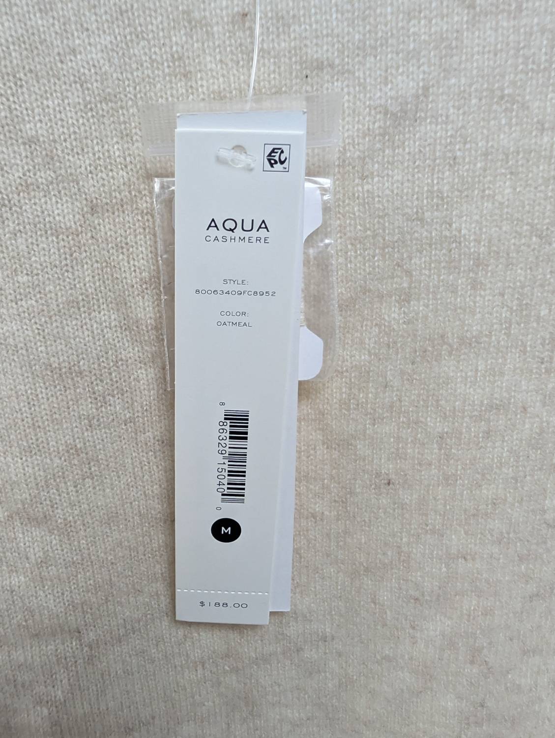 Aqua - RIBBED CASHMERE SWEATER