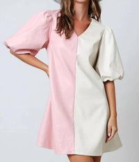 Peach Love - Leather Dress