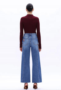 Bayeas - Harvest Bloom Wide Leg Jeans