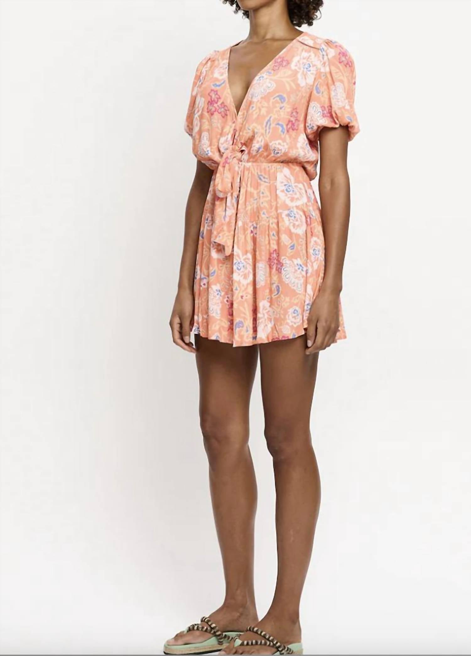 Kivari - Rosa Tie Front Mini Dress