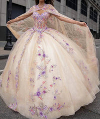 Rachel Allan - Cold Shoulder Sweetheart Neck Quinceanera Dress