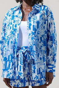 Sugarlips - Nala Floral Regie Boyfriend Button Down Shirt