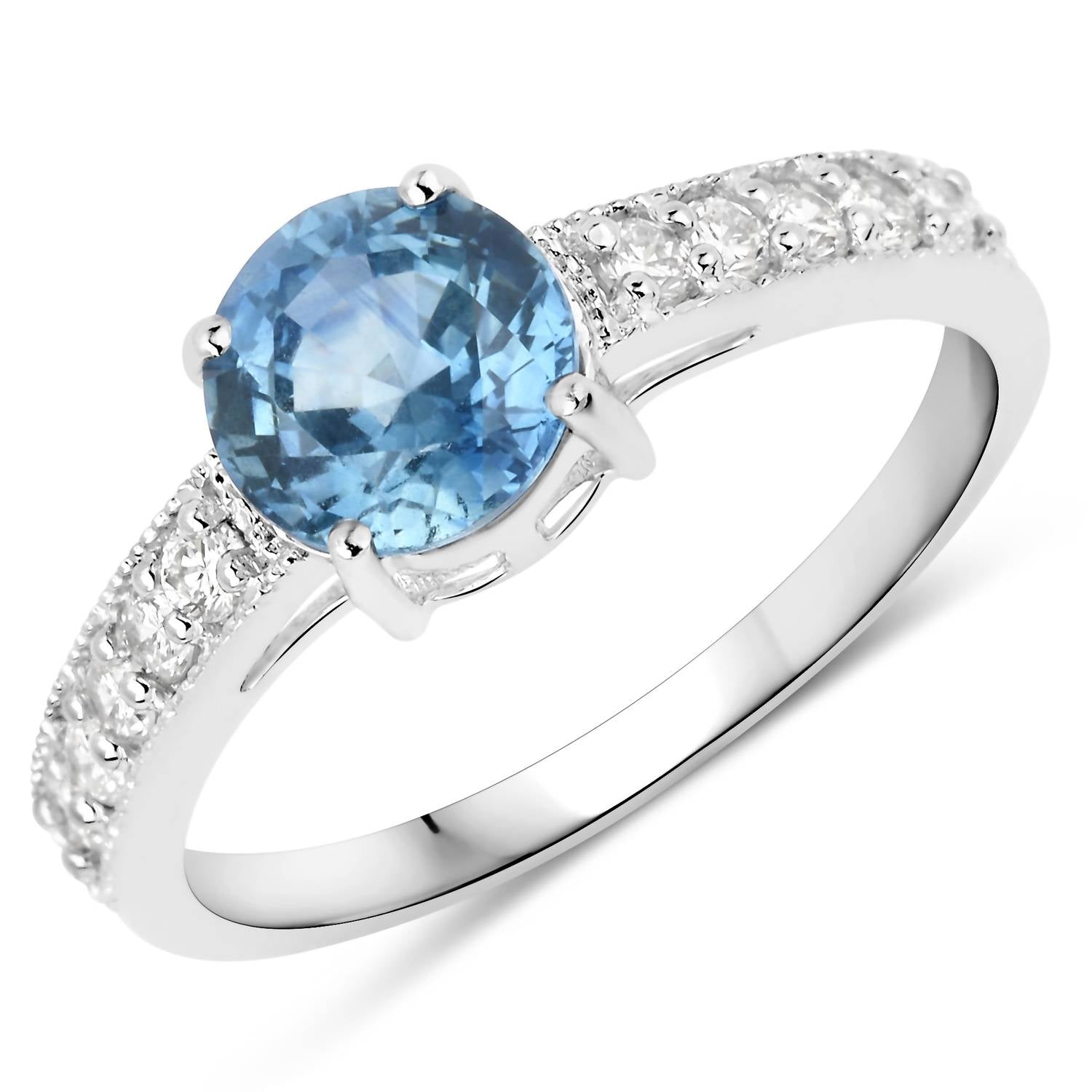 Diana M Jewels - Women's Round Natural Blue Sapphire Fashion Ring (1.90 Ct) - Classic
