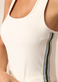 Z Supply Match Day Tank Top in sandstone - women's tank top - detail view