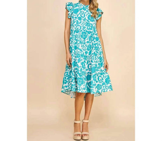 Pinch - Print Tiered Knee Length Dress