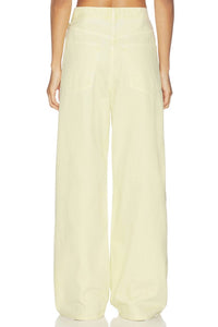 AGOLDE Vana Fold Jean in lemon zest - women's jeans - detail view