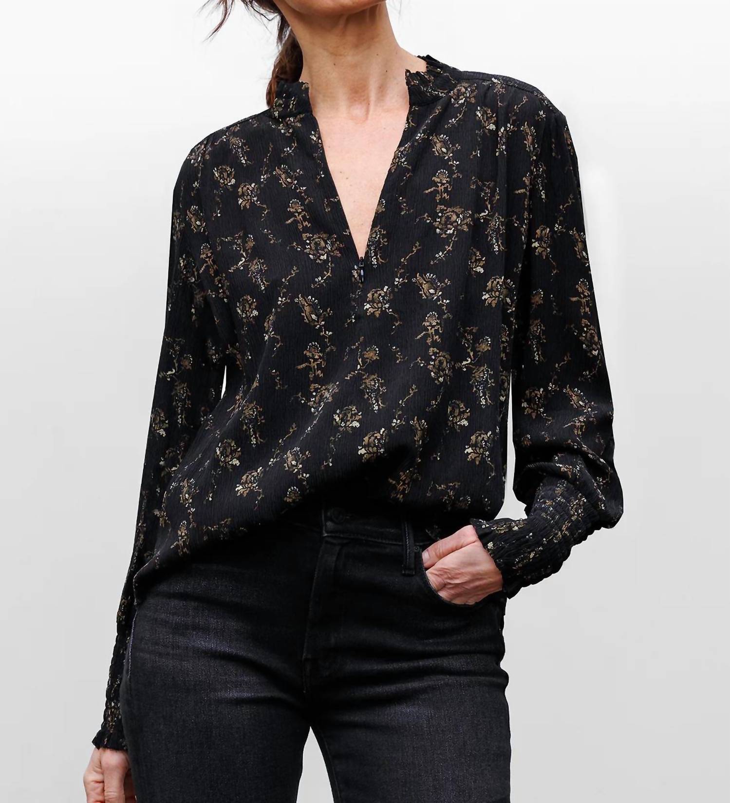 Go By Go Silk - Go Soft Spoken Print Blouse