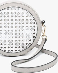 Jen & Co. - Women's Rattan Circular Crossbody Bag