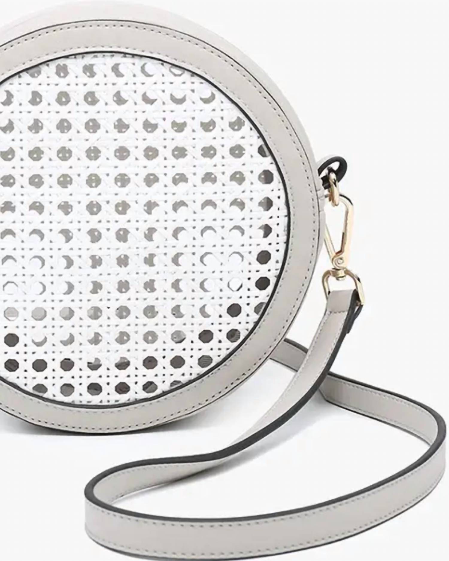 Jen & Co. - Women's Rattan Circular Crossbody Bag