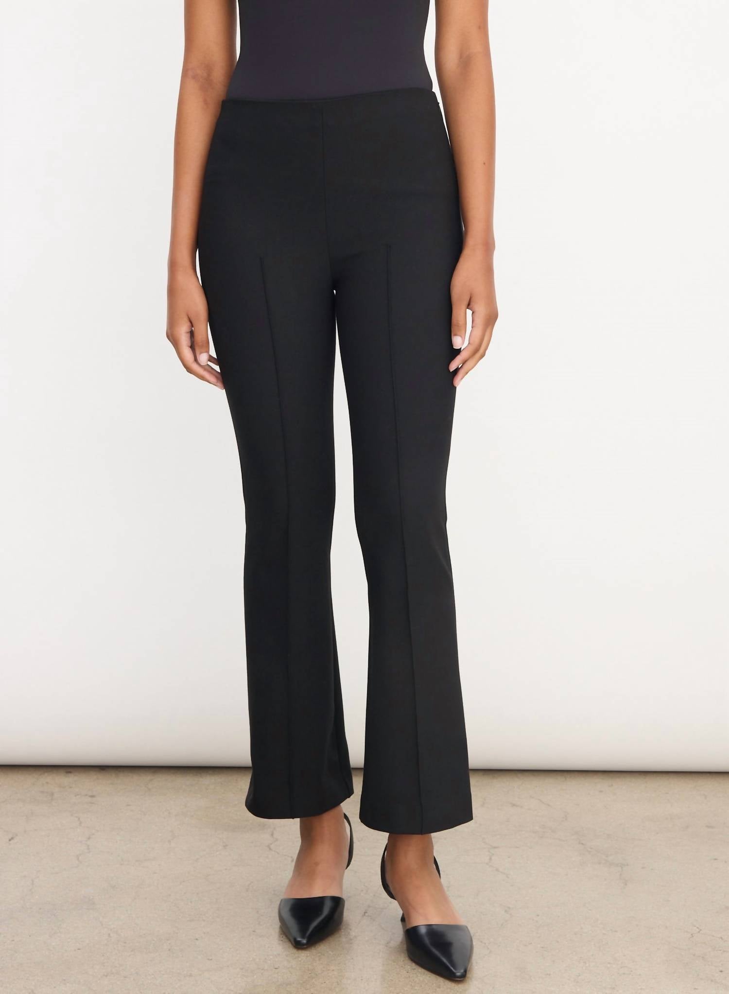 Vince - Mid Rise Pintuck Crop Flare Pants