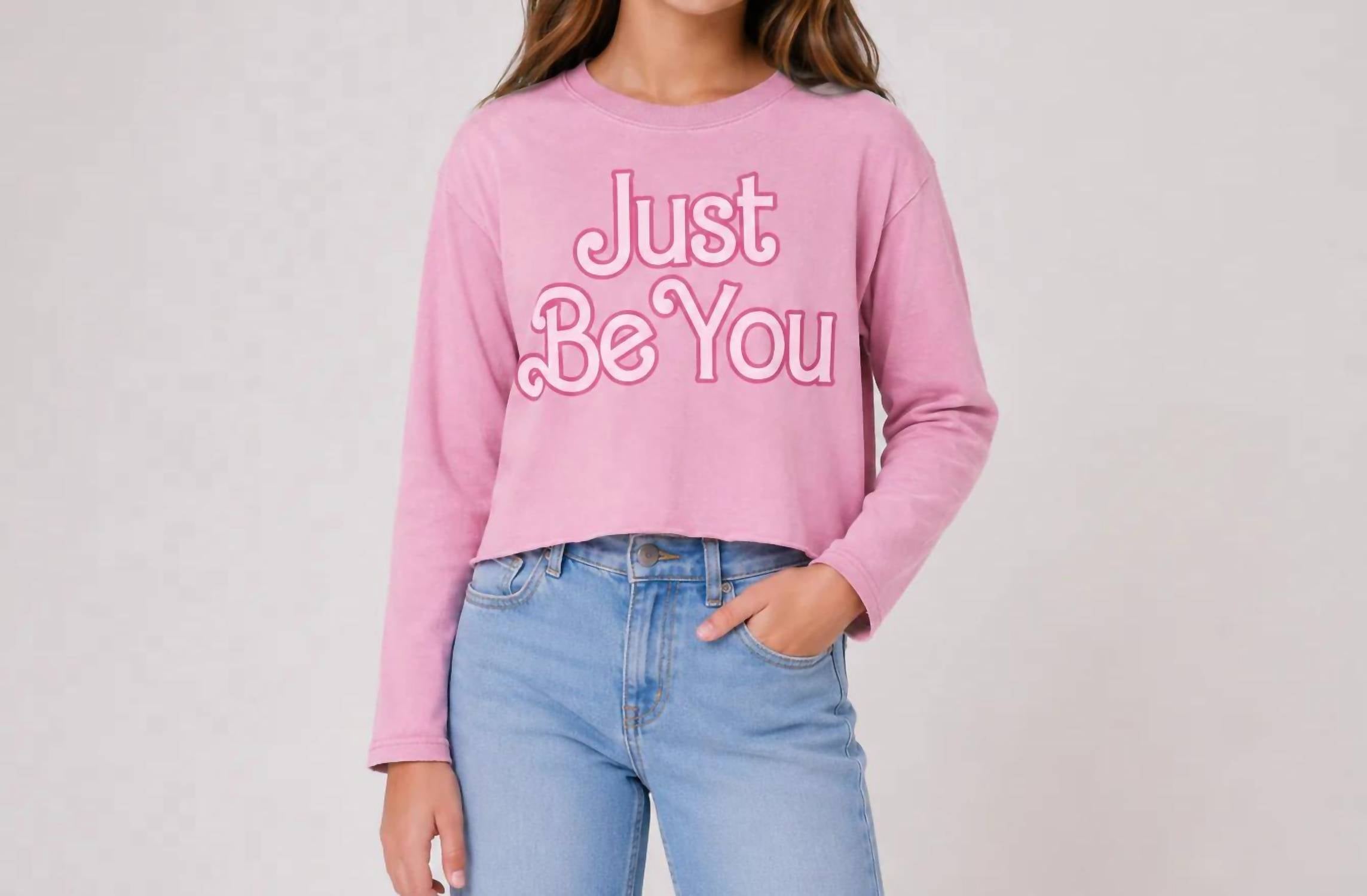 Prince Peter Collection - Girl's Just Be You Long Sleeve Crop Top