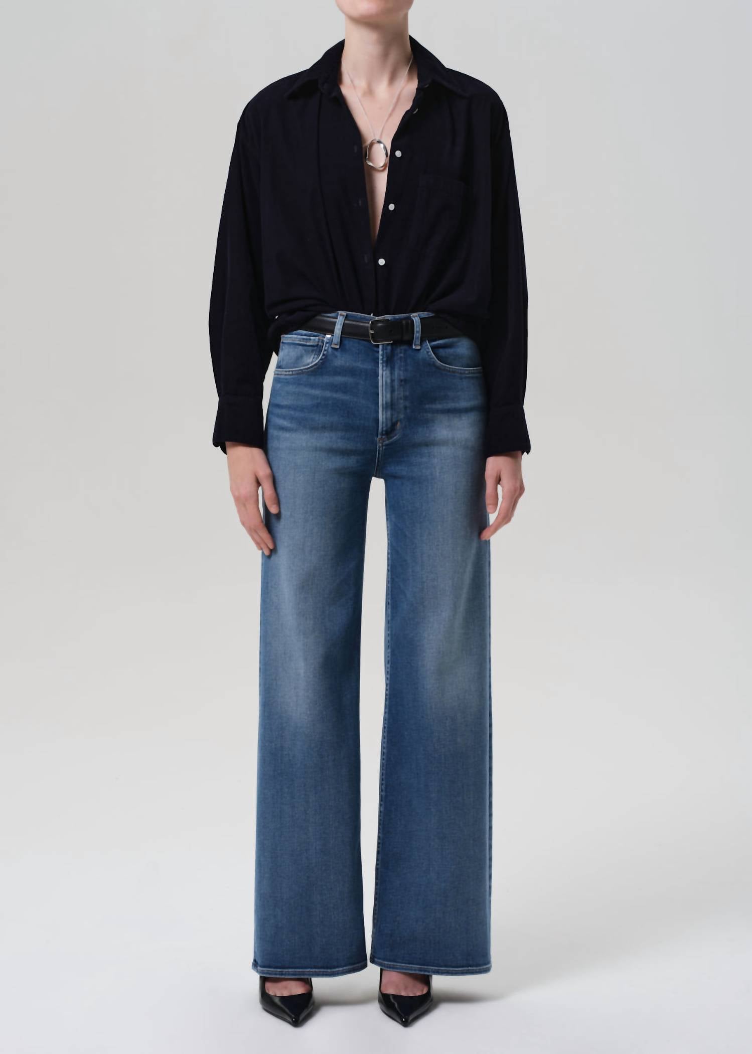 Citizens of Humanity Lyra Wide Leg Jeans in ambry - women's jeans