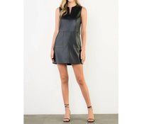 Thml - Sleeveless Faux Leather Pocket Mini Dress