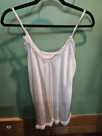 Made In Italy - Women's Silk Cami With Fringe
