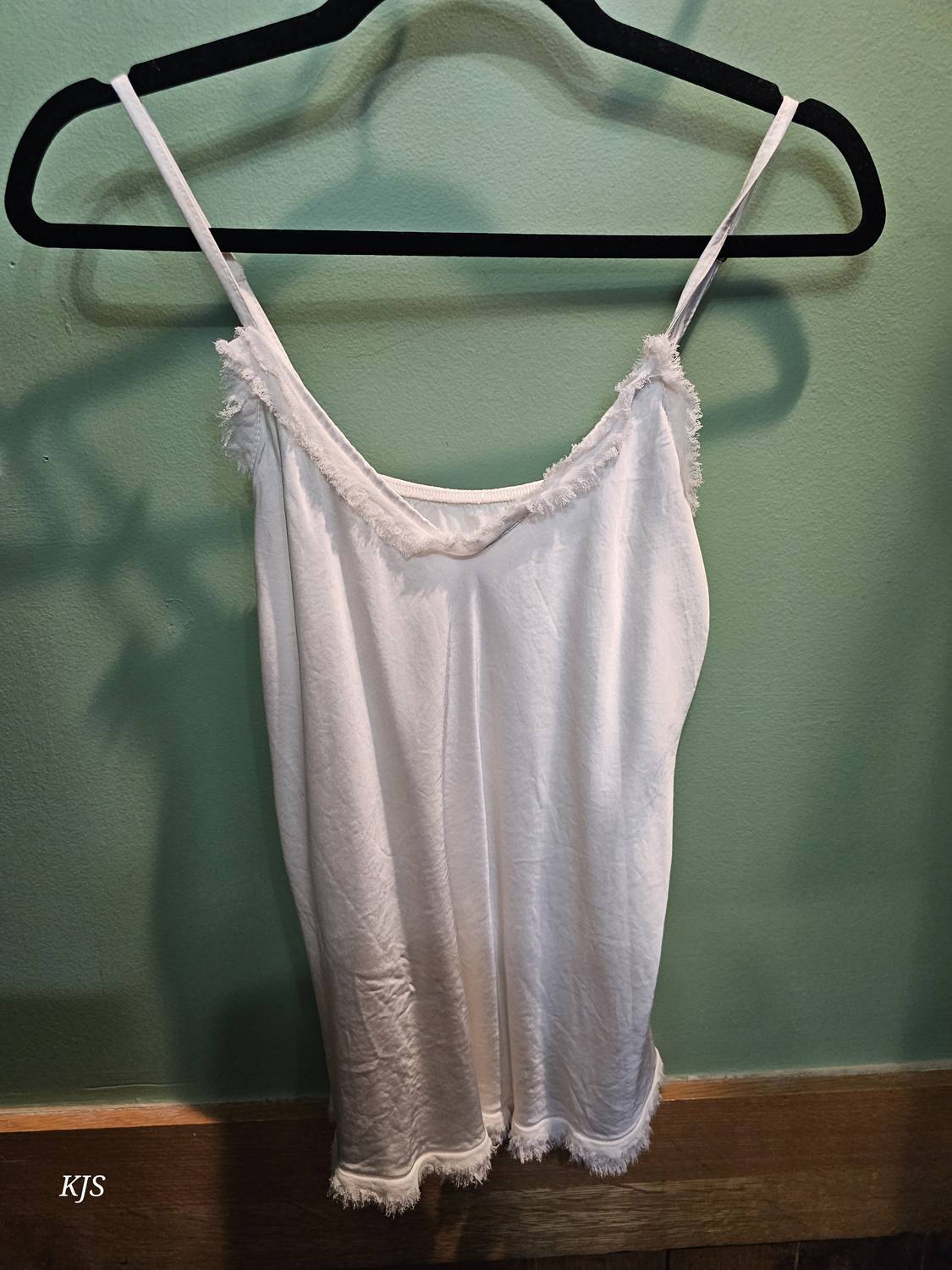 Made In Italy - Women's Silk Cami With Fringe
