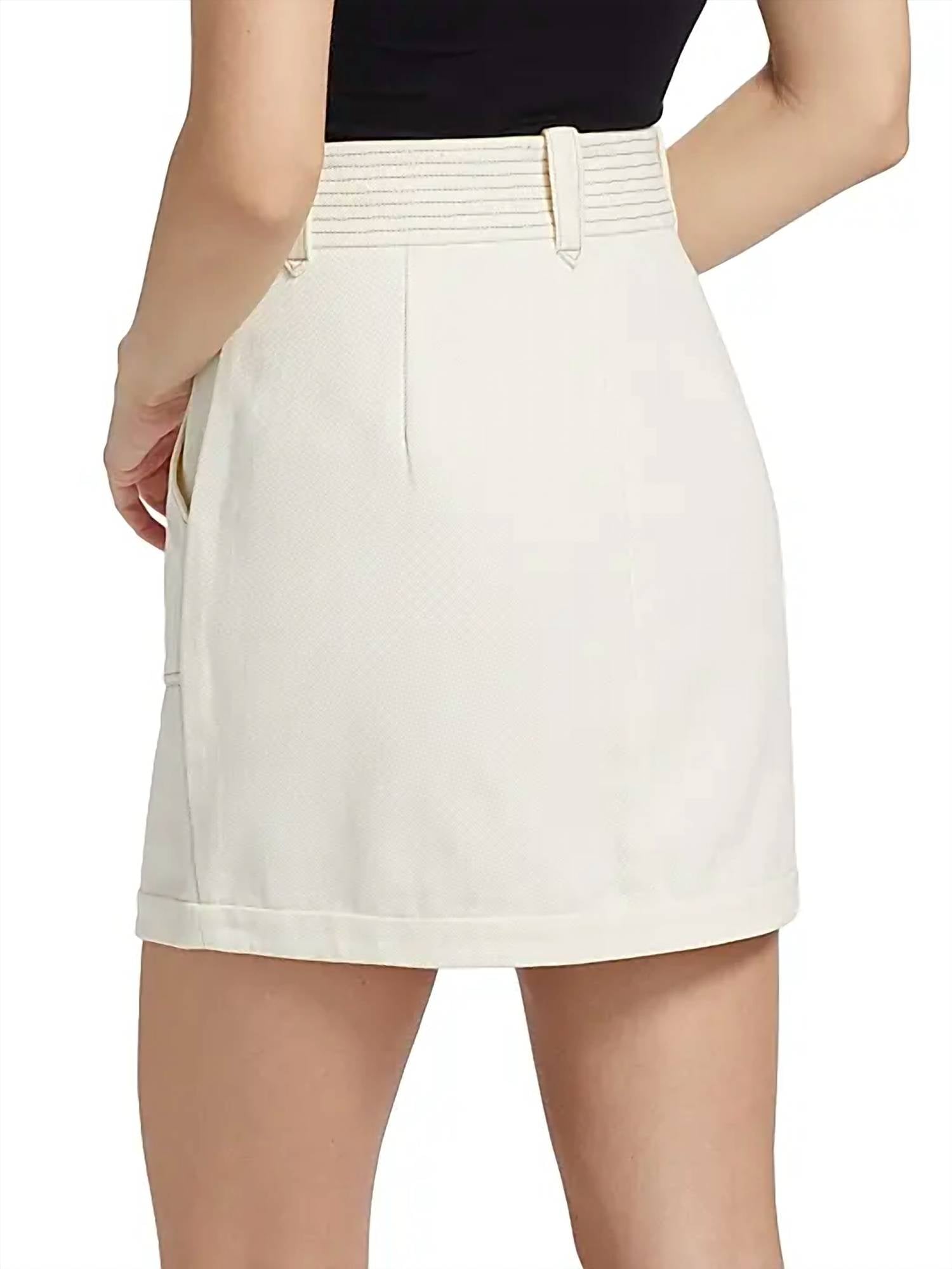 Hevron - Nora Cotton Zip-up Mini Skirt