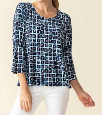 Habitat - Core Travel Cubism Pleated Sleeve Tee Top