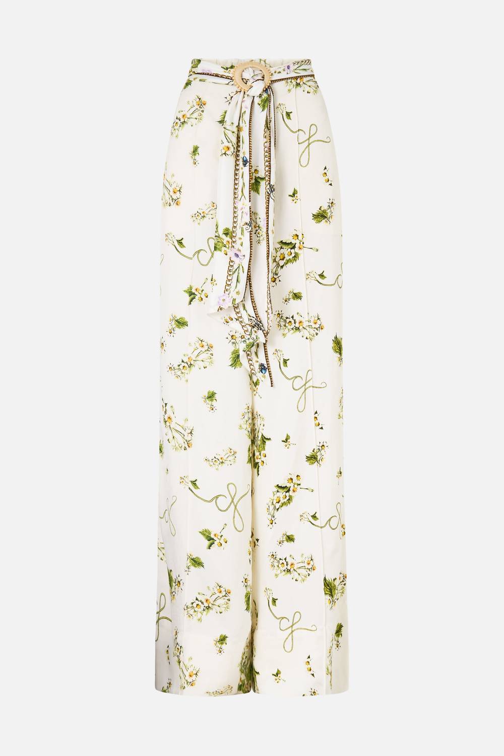 Camilla - Botanical Utopia Scarf Belt Wide Leg Pant