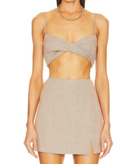 Matthew Bruch - Twist Bandeau Crop Top