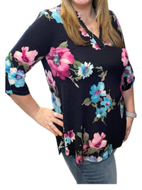 Honeyme - Floral Gabby Tunic Top