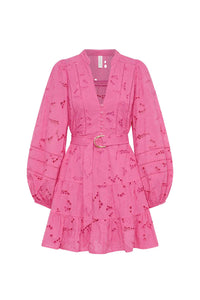 Kivari - Corfu Long Sleeve Mini Eyelet Dress