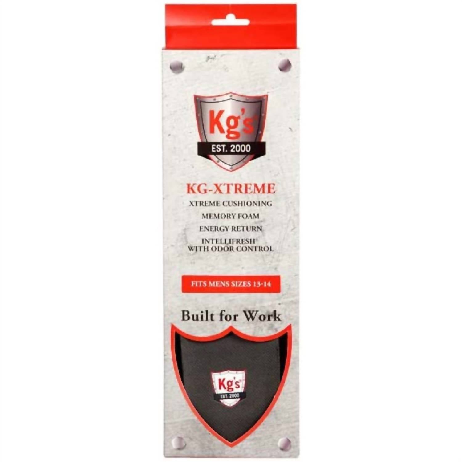 Kg'S Boot Guard - Men's Cushioning Odor Control Memory Foam Energy Return Insoles