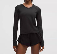 lululemon Swiftly Tech Long Sleeve 2.0 Race Length Top in black - women's long sleeve top
