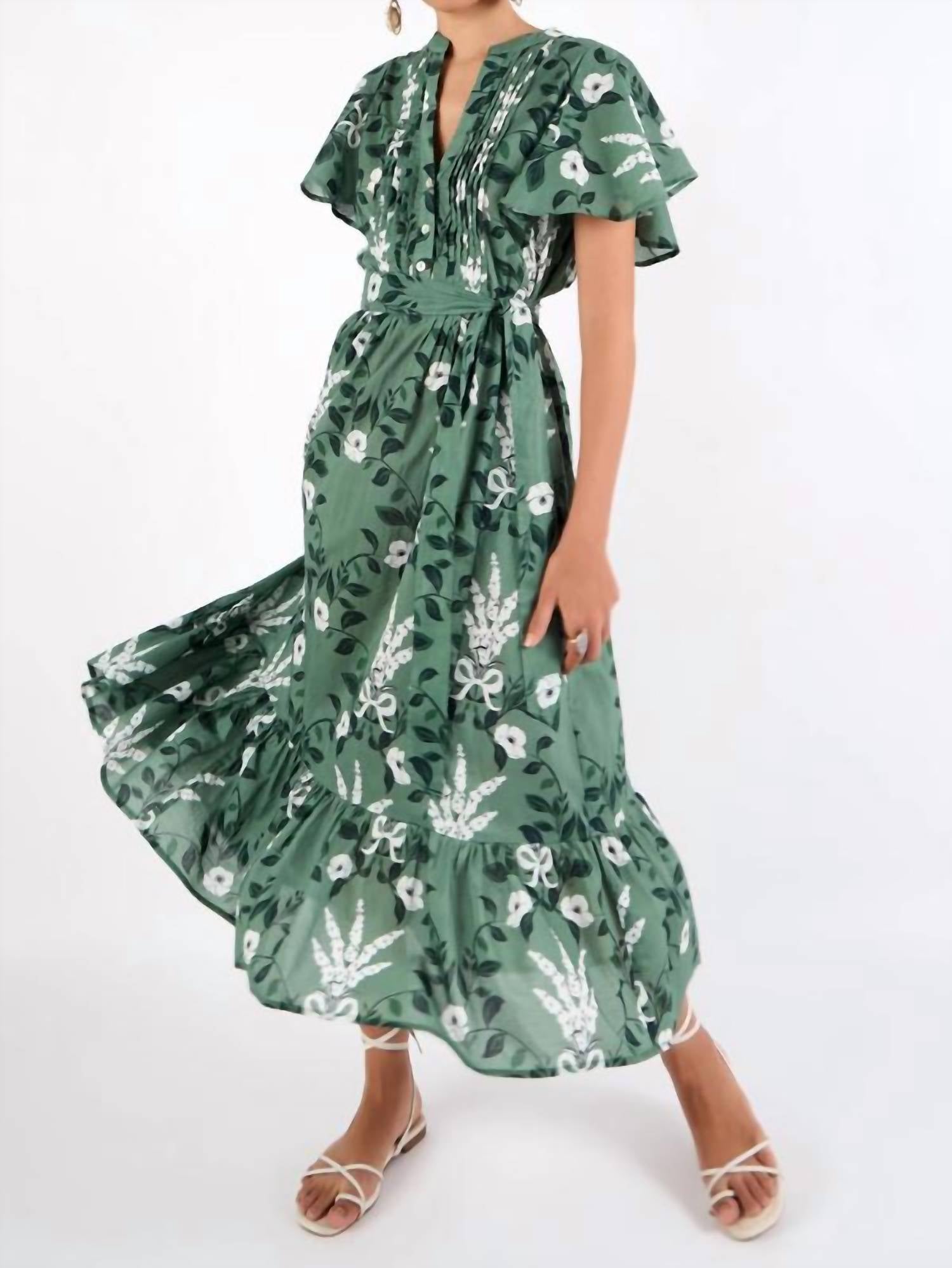 BEYOND by Vera Leni Dress in lavender moss - women's dress - detail view