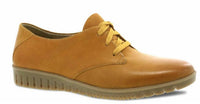 dansko Women's Libbie Burnished Calf Shoe in mustard - women's sneaker