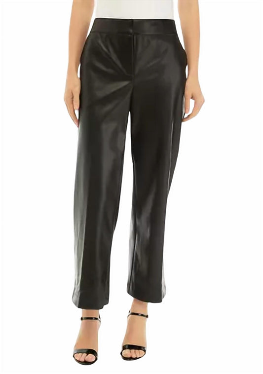 Ruby Rd. - Women's Faux Leather Wide Leg Pants