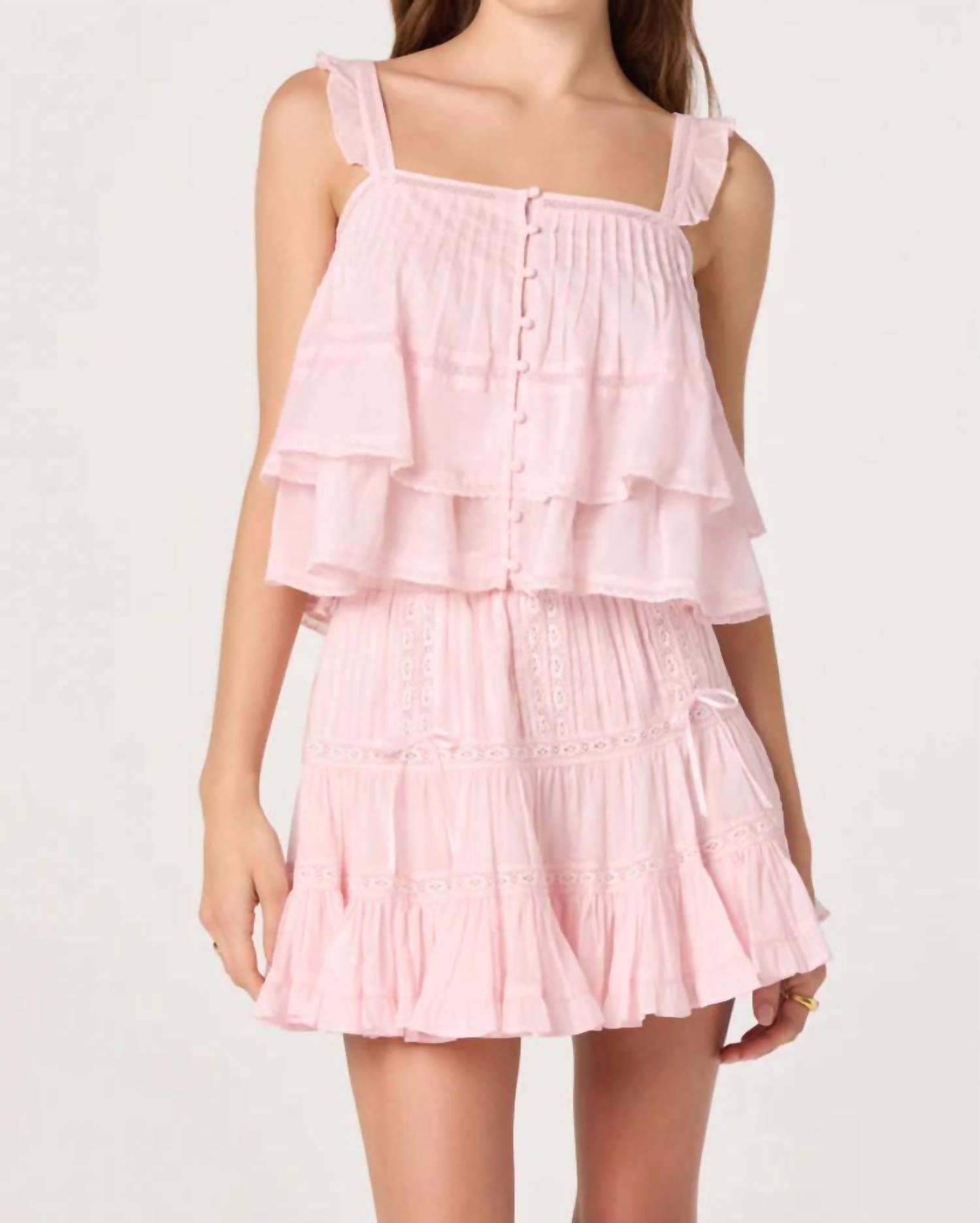 Astr - Delia Tiered Ruffle Mini Skirt