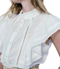 Melissa Nepton - GINGER FRILLY SLEEVELESS BLOUSE