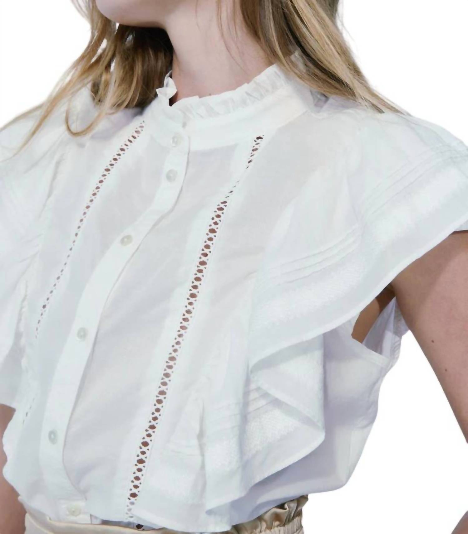 Melissa Nepton - GINGER FRILLY SLEEVELESS BLOUSE