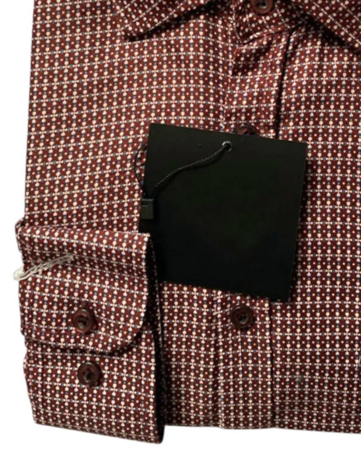 Daniel K - Men's Long Sleeve Dotted Dress Shirt