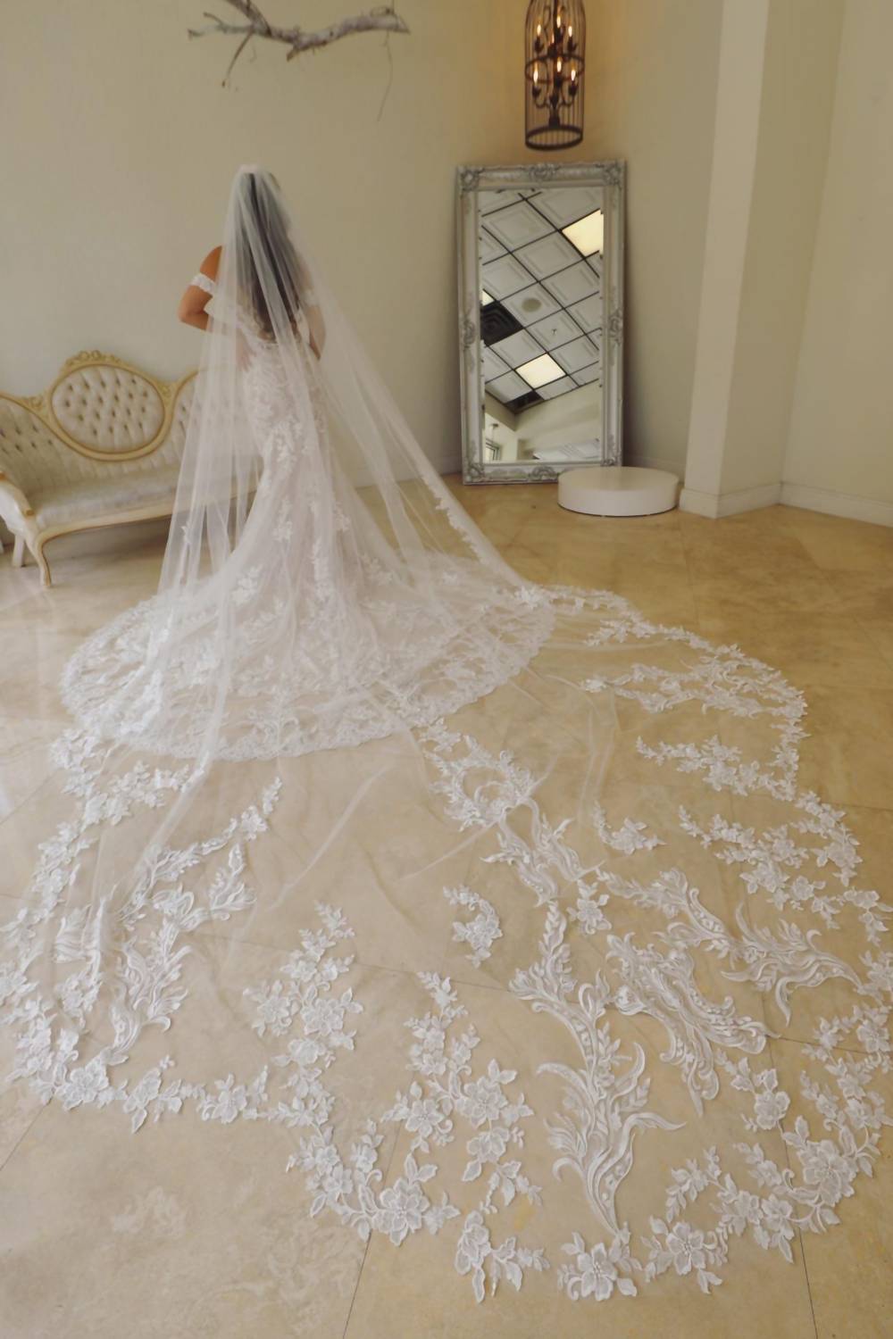 Ivoire By Kitty Chen - Madeline Lace Fit And Flare Gown
