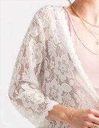Papillon - Lace Coverup With Trim Detail