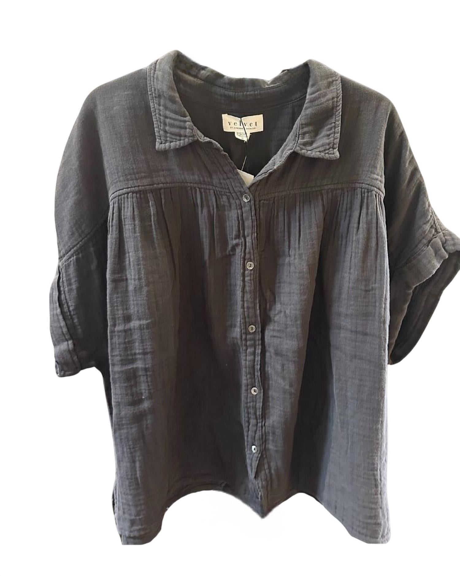 Velvet By Graham & Spencer - Julieta Short Sleeve Button Down Shirt