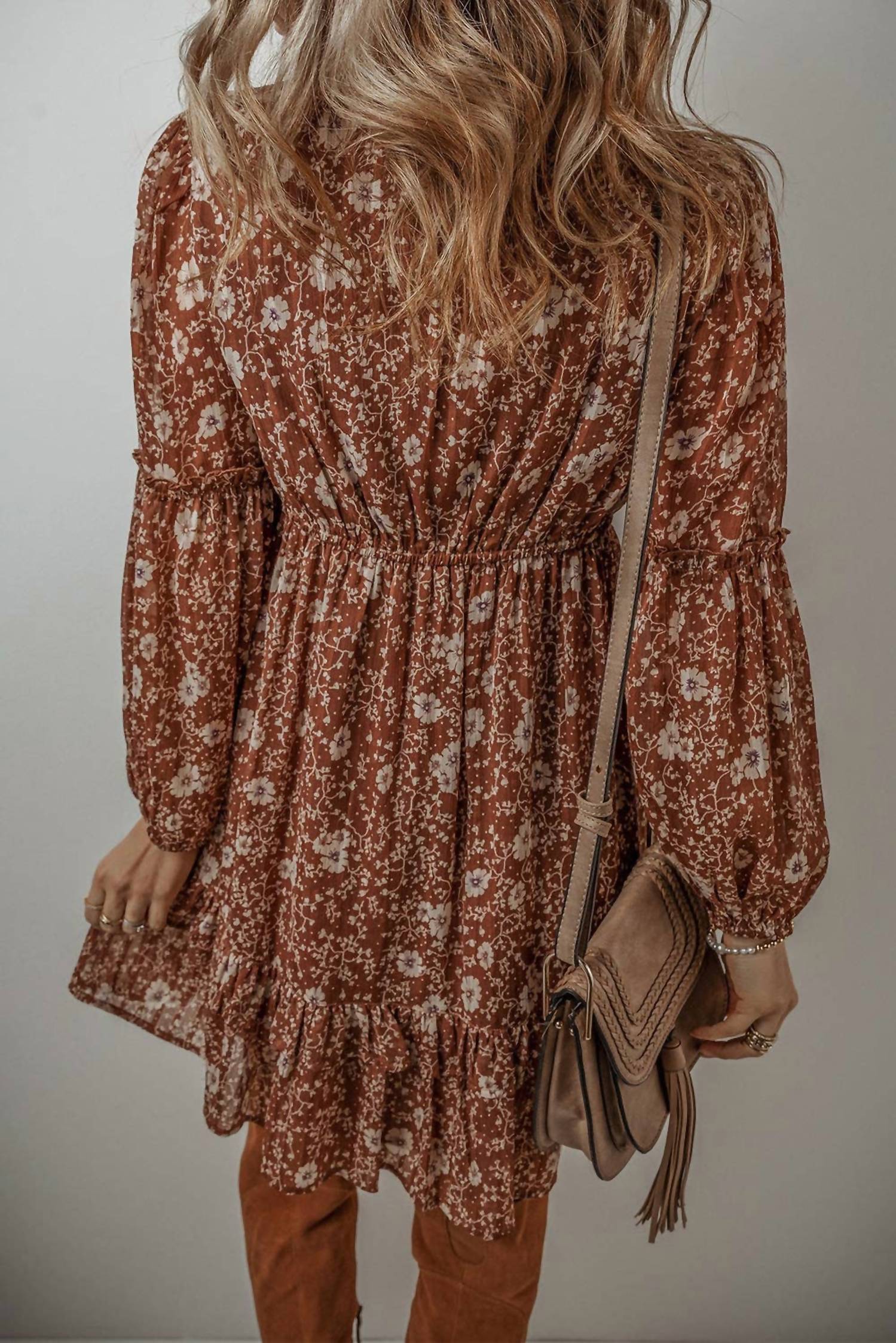 Little Daisy Closet - Betsy Boho Floral Mini Dress