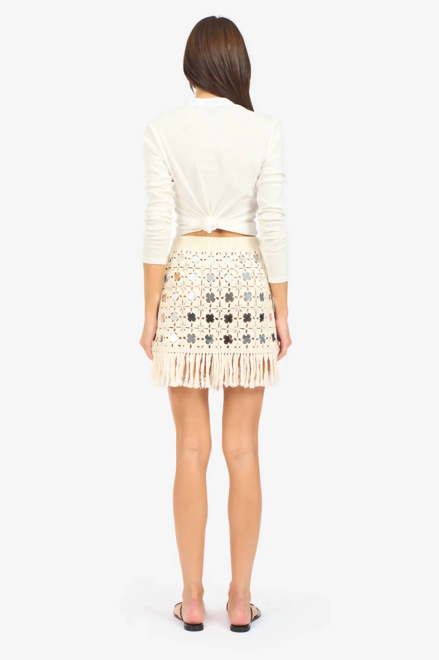 Le Superbe - Gypset Crochet Mirrored Mini Skirt