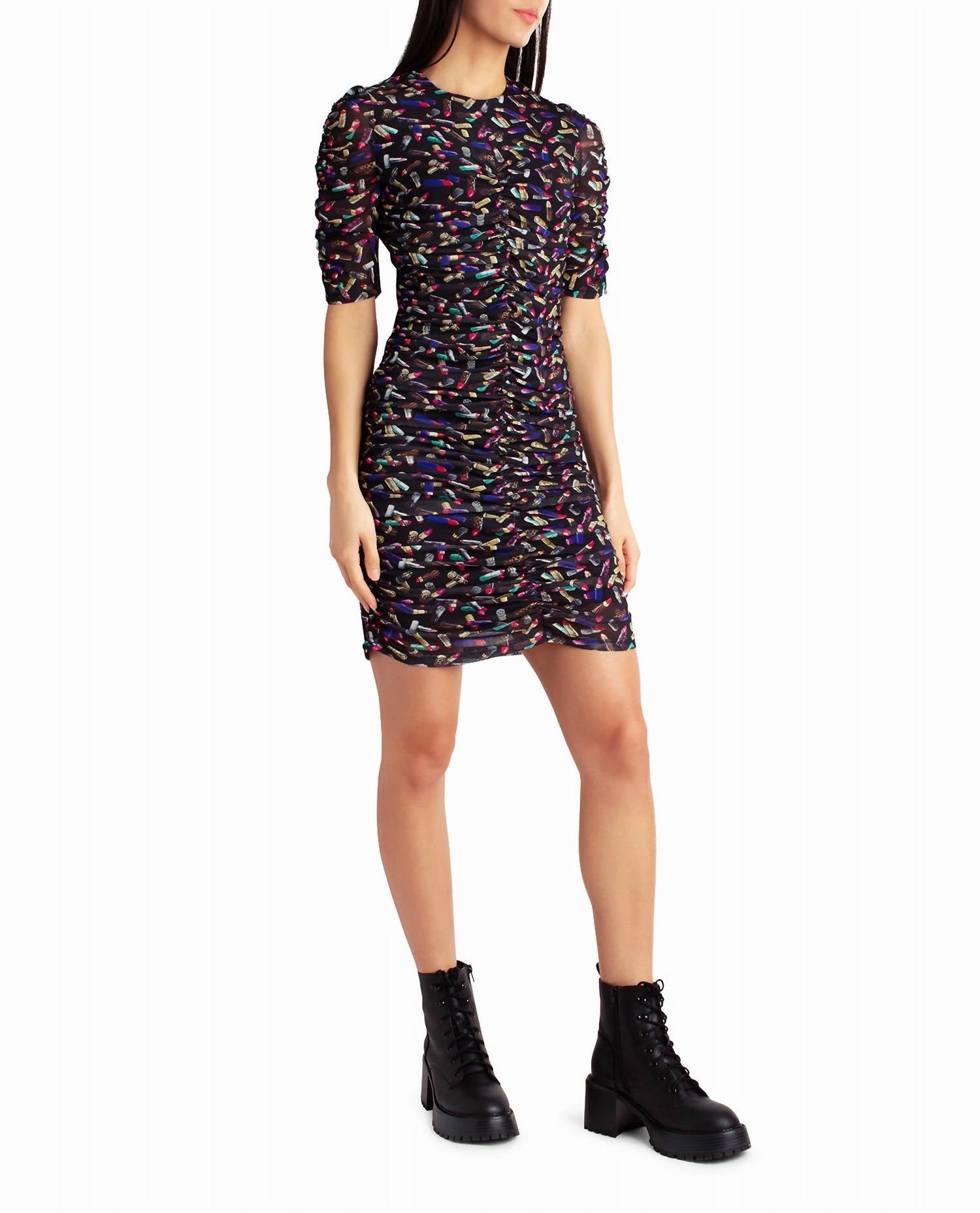 Nicole Miller - Leanna Mesh Short Sleeve Dress