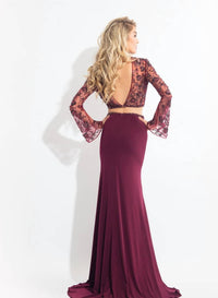 Rachel Allan - Two-piece Jersey Evening Gown