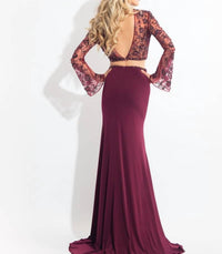 Rachel Allan - Two-piece Jersey Evening Gown