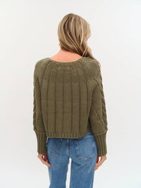 Six/Fifty - Alexa Cable Knit Long Sleeve Sweater