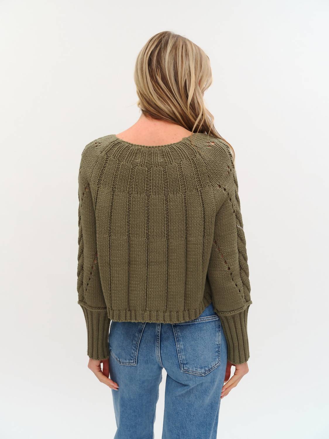Six/Fifty - Alexa Cable Knit Long Sleeve Sweater