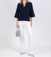 Autumn Cashmere - Boxy Cashmere Jewel Trim Sweater