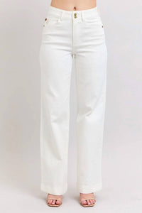 Judy Blue - High Waist Double Button Waistband & Coin Pocket Embroidery Jeans