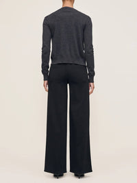 DL1961 - Women's Brinn Cardigan in charcoal grey - women's cardigan - alternate view